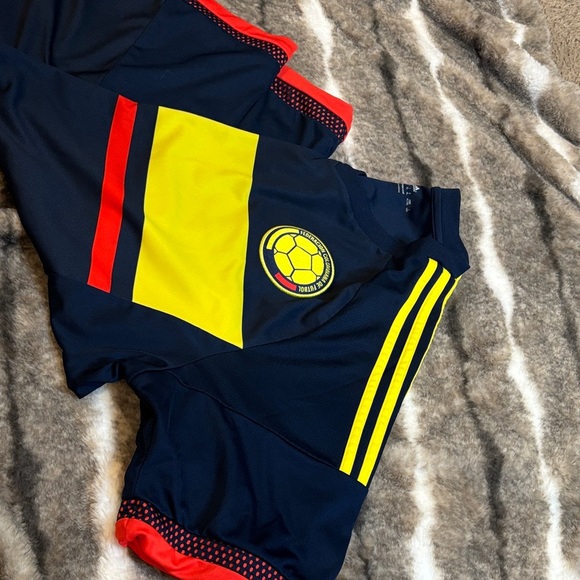 Adidas Navy Soccer Jersey with Yellow and Red Stripes - Picture 6 of 6